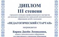 Бирюк Д.Л. Педагогический старт
